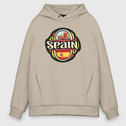 Толстовка оверсайз мужская Spain, цвет: миндальный