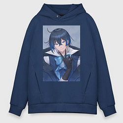 Толстовка оверсайз мужская Ванитас в костюме, цвет: тёмно-синий