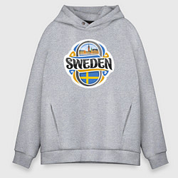 Толстовка оверсайз мужская Sweden, цвет: меланж