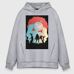 Толстовка оверсайз мужская Реинкарнация безработного Эрис Бореас Грейрат, цвет: меланж