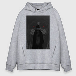 Толстовка оверсайз мужская Поднятие уровня в одиночку Джину Сон статуя, цвет: меланж