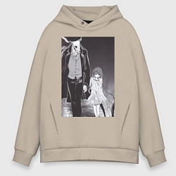Толстовка оверсайз мужская Невеста чародея Тисэ Хатори манга, цвет: миндальный
