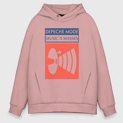 Толстовка оверсайз мужская Depeche Mode - Music for the masses merch, цвет: пыльно-розовый