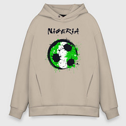Толстовка оверсайз мужская Сборная Нигерии, цвет: миндальный