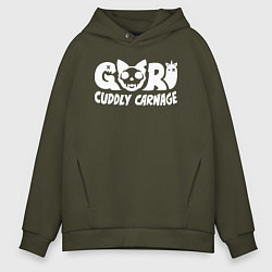 Толстовка оверсайз мужская Goro cuddly carnage logotype, цвет: хаки