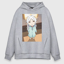 Толстовка оверсайз мужская Фрирен ребенок, цвет: меланж