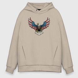 Толстовка оверсайз мужская Eagle - America, цвет: миндальный