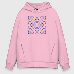 Толстовка оверсайз мужская Португальский мотив, цвет: светло-розовый