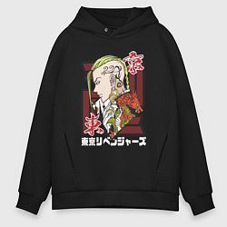 Толстовка оверсайз мужская Токийские мстители Дракен дракон, цвет: черный