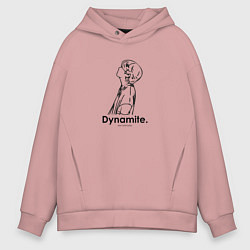 Толстовка оверсайз мужская BTS Dynamite Kim Taehyung, цвет: пыльно-розовый