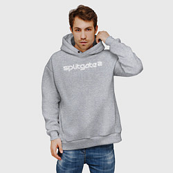Толстовка оверсайз мужская Splitgate 2 logotype, цвет: меланж — фото 2