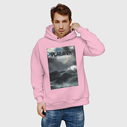 Толстовка оверсайз мужская Vladimir шторм, цвет: светло-розовый — фото 2