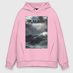 Толстовка оверсайз мужская Vladimir шторм, цвет: светло-розовый