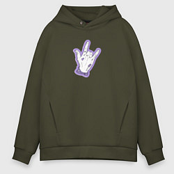 Толстовка оверсайз мужская BTS Army Cool, цвет: хаки