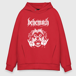 Толстовка оверсайз мужская Behemoth rock dog, цвет: красный