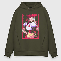 Толстовка оверсайз мужская Hunter x Hunter Hisoka Morow, цвет: хаки