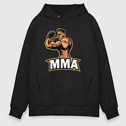 Толстовка оверсайз мужская Fighter MMA, цвет: черный