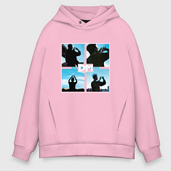 Толстовка оверсайз мужская Depeche Mode world in my eyes, цвет: светло-розовый