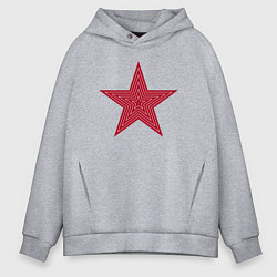 Толстовка оверсайз мужская USSR red star, цвет: меланж