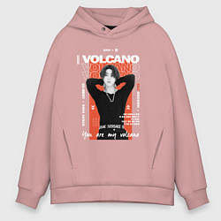 Толстовка оверсайз мужская Stray kids Han volcano, цвет: пыльно-розовый