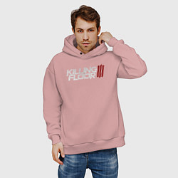 Толстовка оверсайз мужская Killing floor 3 logo, цвет: пыльно-розовый — фото 2