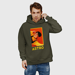 Толстовка оверсайз мужская Astro ЧжинЧжин, цвет: хаки — фото 2