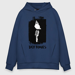 Толстовка оверсайз мужская Deftones - bird, цвет: тёмно-синий