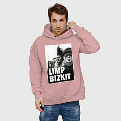 Толстовка оверсайз мужская Limp Bizkit all, цвет: пыльно-розовый — фото 2