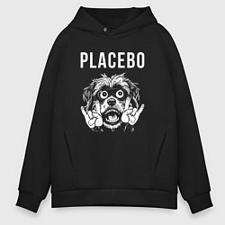 Толстовка оверсайз мужская Placebo rock dog, цвет: черный