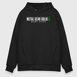 Толстовка оверсайз мужская Metal gear solid 3 Snake eater logo, цвет: черный