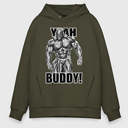 Толстовка оверсайз мужская Ronnie Coleman- yeah buddy, цвет: хаки