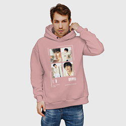 Толстовка оверсайз мужская In stray kids cute, цвет: пыльно-розовый — фото 2