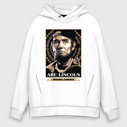 Толстовка оверсайз мужская Lincoln gangster, цвет: белый