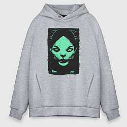 Толстовка оверсайз мужская Ужасные существа и страшные монстры, цвет: меланж