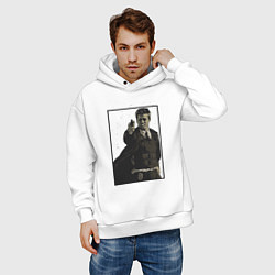 Толстовка оверсайз мужская Что в коробке Brad Pitt, цвет: белый — фото 2