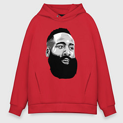 Толстовка оверсайз мужская James Harden, цвет: красный
