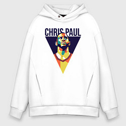 Толстовка оверсайз мужская Крис Пол, цвет: белый
