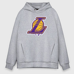 Толстовка оверсайз мужская Lakers team, цвет: меланж