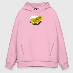 Толстовка оверсайз мужская Без труда не вытащишь и рыбку - имперский флаг и н, цвет: светло-розовый