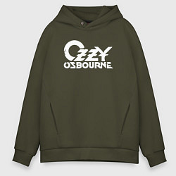 Толстовка оверсайз мужская Ozzy Osbourne - logo, цвет: хаки