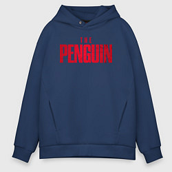 Толстовка оверсайз мужская The penguin logo, цвет: тёмно-синий
