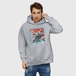 Толстовка оверсайз мужская Дань Хэн, цвет: меланж — фото 2