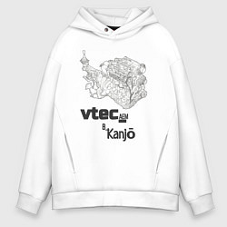 Толстовка оверсайз мужская Kanjo-vtec, цвет: белый