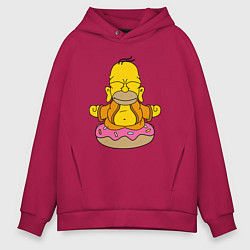 Толстовка оверсайз мужская Homer yoga, цвет: маджента