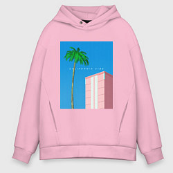 Толстовка оверсайз мужская Калифорния вайб, цвет: светло-розовый