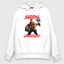 Толстовка оверсайз мужская Bardin Goreksson - Warhammer Vermintide, цвет: белый