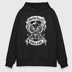 Толстовка оверсайз мужская Моторхед - англия, цвет: черный