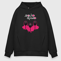 Толстовка оверсайз мужская Squid game soldiers, цвет: черный