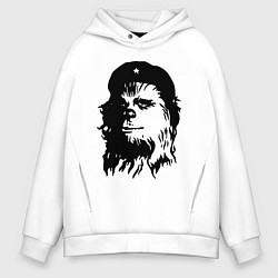 Толстовка оверсайз мужская Star wars - Chewie Guevara, цвет: белый