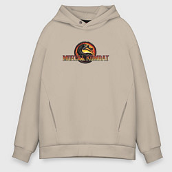 Толстовка оверсайз мужская Лого Mortal Kombat, цвет: миндальный